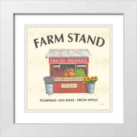 Heartland Harvest Moments II Farm Stand White Modern Wood Framed Art Print with Double Matting by Wiens, James