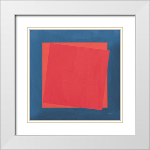 Geo Core Bright White Modern Wood Framed Art Print with Double Matting by Tillmon, Avery