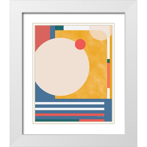 Modern Glam II Vallarta Blue White Modern Wood Framed Art Print with Double Matting by Gallagher, Megan