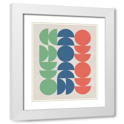 Make it Mod I Bright White Modern Wood Framed Art Print with Double Matting by Hershey, Moira