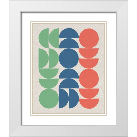 Make it Mod I Bright White Modern Wood Framed Art Print with Double Matting by Hershey, Moira