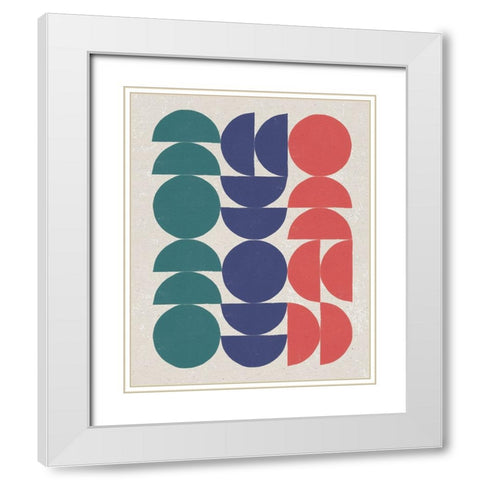 Make it Mod II Green White Modern Wood Framed Art Print with Double Matting by Hershey, Moira