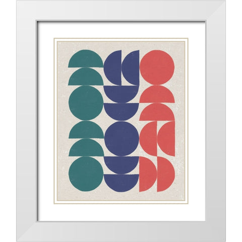Make it Mod II Green White Modern Wood Framed Art Print with Double Matting by Hershey, Moira