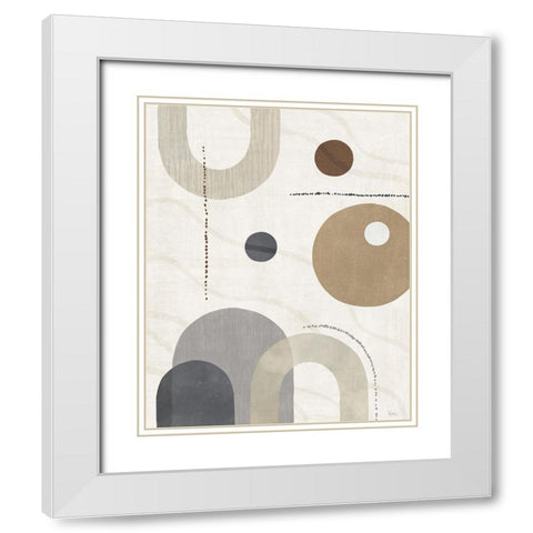 Soft Balance I Neutral White Modern Wood Framed Art Print with Double Matting by Charron, Veronique
