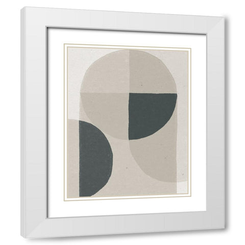 Soft Rain II Dark Gray White Modern Wood Framed Art Print with Double Matting by Hershey, Moira