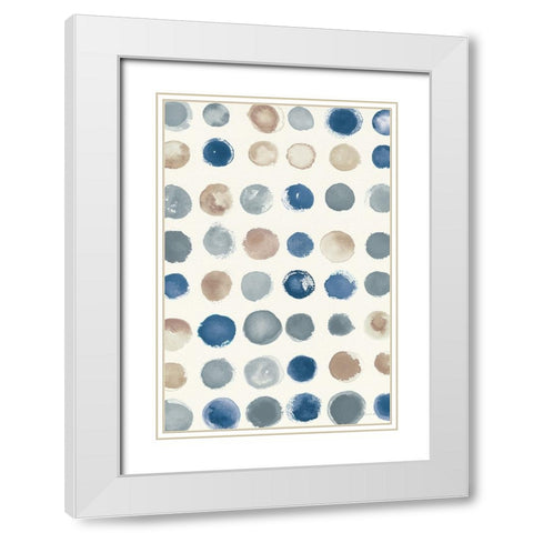 Spot of Rain Vallarta Blue Crop White Modern Wood Framed Art Print with Double Matting by Novak, Shirley