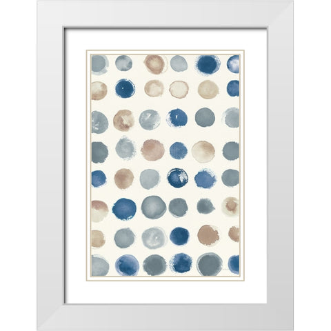Spot of Rain Vallarta Blue Crop White Modern Wood Framed Art Print with Double Matting by Novak, Shirley
