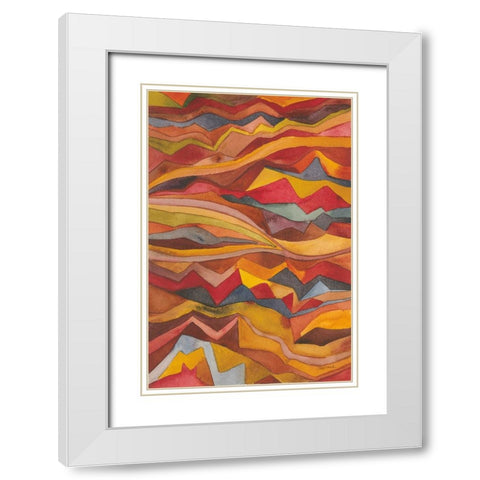 Painted Desert I White Modern Wood Framed Art Print with Double Matting by Warrick, Cheryl