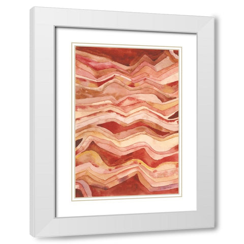Painted Desert II White Modern Wood Framed Art Print with Double Matting by Warrick, Cheryl