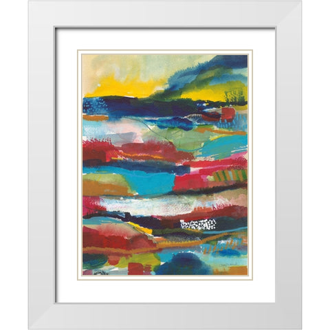 Nocturne II White Modern Wood Framed Art Print with Double Matting by Warrick, Cheryl