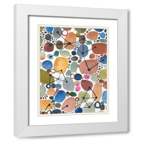 Bliss I White Modern Wood Framed Art Print with Double Matting by Warrick, Cheryl