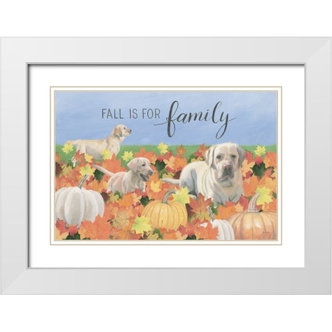 Fall at the Farm I White Modern Wood Framed Art Print with Double Matting by Wiens, James