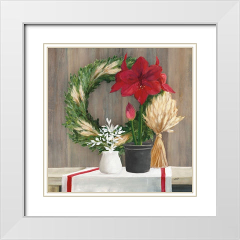 Blooms of the Season Dark White Modern Wood Framed Art Print with Double Matting by Purinton, Julia