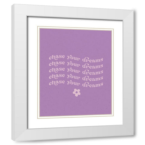 Wavy Words I White Modern Wood Framed Art Print with Double Matting by Wild Apple Portfolio