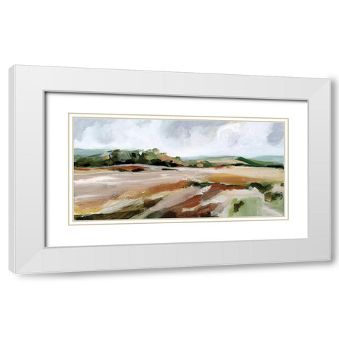 Taupe Toned Landscape White Modern Wood Framed Art Print with Double Matting by Pete, Katrina