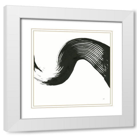 Unparalleled III White Modern Wood Framed Art Print with Double Matting by Paschke, Chris