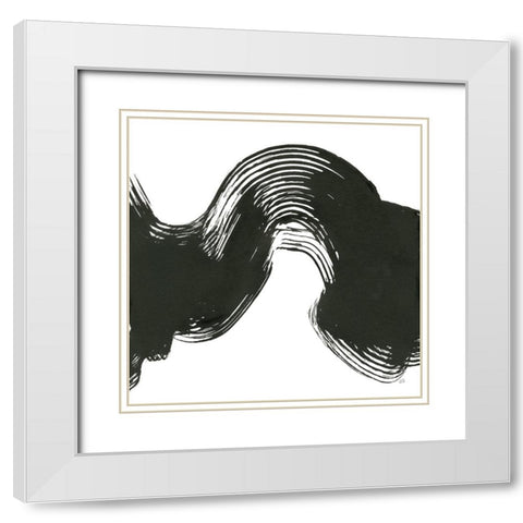 Unparalleled IV White Modern Wood Framed Art Print with Double Matting by Paschke, Chris
