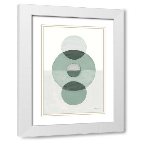 In Between II Eucalyptus White Modern Wood Framed Art Print with Double Matting by Nai, Danhui