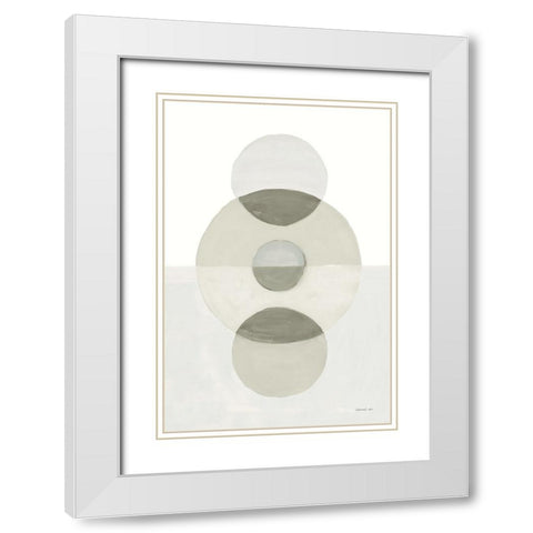 In Between II Neutral White Modern Wood Framed Art Print with Double Matting by Nai, Danhui