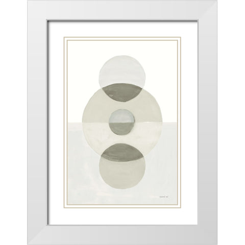 In Between II Neutral White Modern Wood Framed Art Print with Double Matting by Nai, Danhui