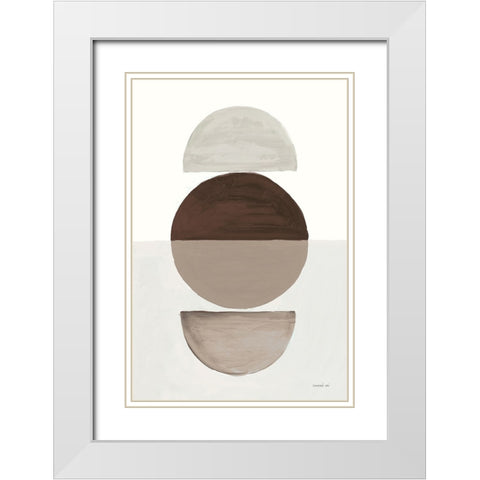 In Between I Earth White Modern Wood Framed Art Print with Double Matting by Nai, Danhui