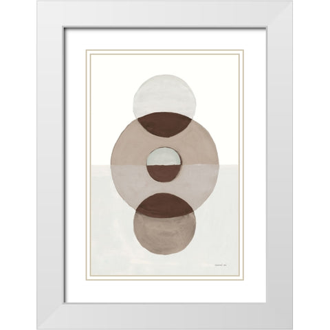 In Between II Earth White Modern Wood Framed Art Print with Double Matting by Nai, Danhui