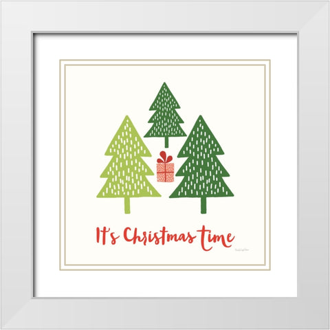 Merry Everything IV Script White Modern Wood Framed Art Print with Double Matting by Charro, Mercedes Lopez