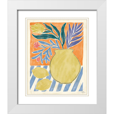 Cyprus Still Life IV White Modern Wood Framed Art Print with Double Matting by Penner, Janelle