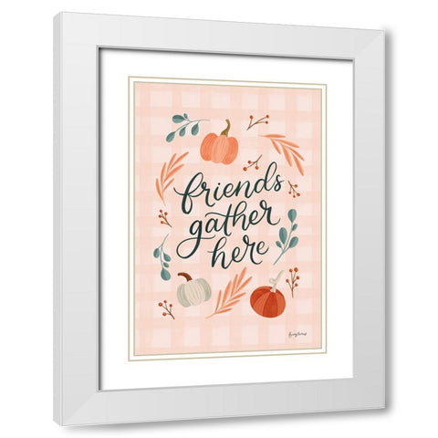 Friendsgiving I White Modern Wood Framed Art Print with Double Matting by Thorns, Becky