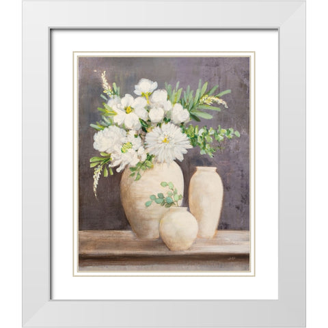 Subtle and Scented White Modern Wood Framed Art Print with Double Matting by Purinton, Julia