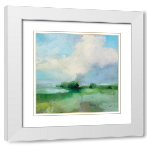Across the Divide White Modern Wood Framed Art Print with Double Matting by Purinton, Julia
