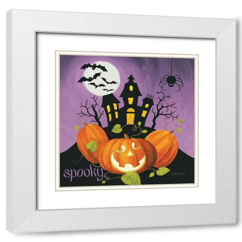 Happy Haunting II White Modern Wood Framed Art Print with Double Matting by Audit, Lisa