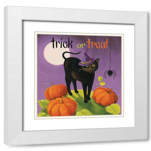 Happy Haunting III White Modern Wood Framed Art Print with Double Matting by Audit, Lisa