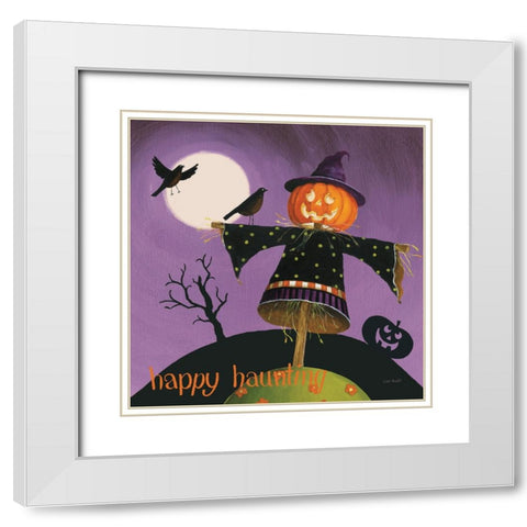 Happy Haunting V White Modern Wood Framed Art Print with Double Matting by Audit, Lisa