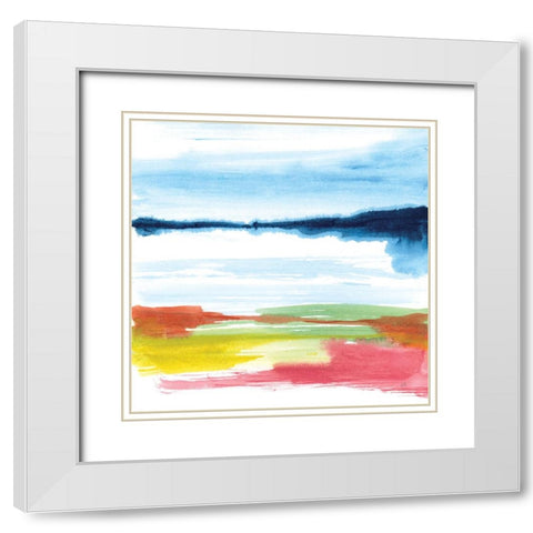 Jewel Waterway IV White Modern Wood Framed Art Print with Double Matting by Paschke, Chris