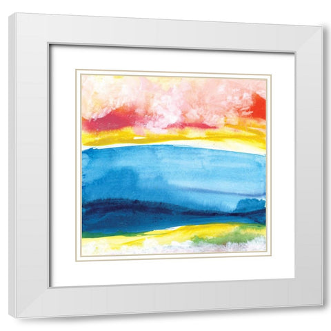 Jewel Waterway VII White Modern Wood Framed Art Print with Double Matting by Paschke, Chris