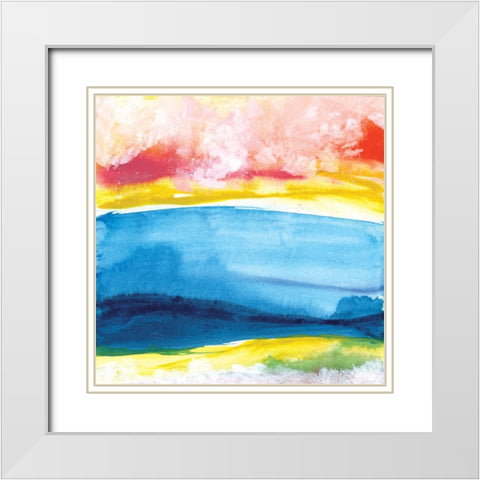 Jewel Waterway VII White Modern Wood Framed Art Print with Double Matting by Paschke, Chris