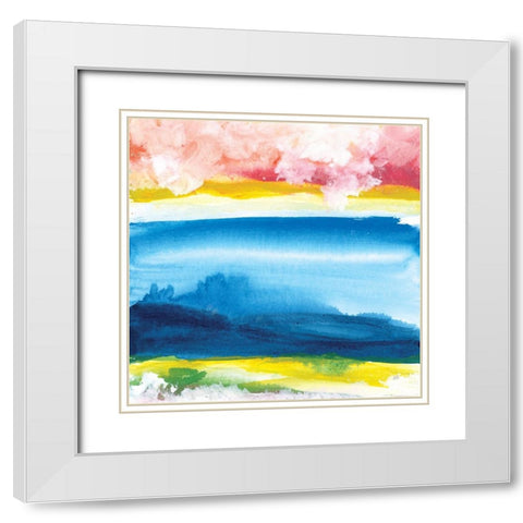 Jewel Waterway VIII White Modern Wood Framed Art Print with Double Matting by Paschke, Chris