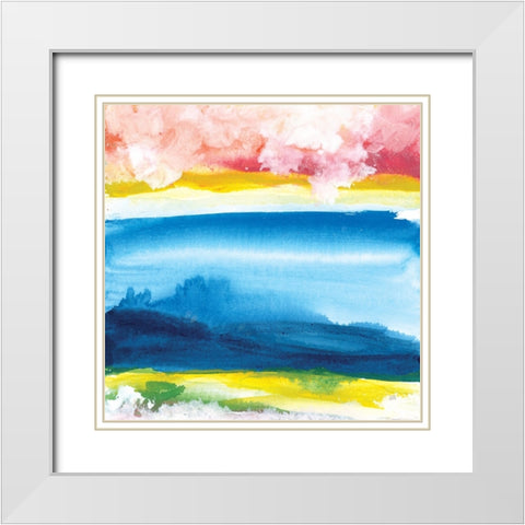 Jewel Waterway VIII White Modern Wood Framed Art Print with Double Matting by Paschke, Chris