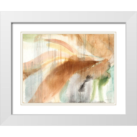 Desert Spring White Modern Wood Framed Art Print with Double Matting by Nai, Danhui