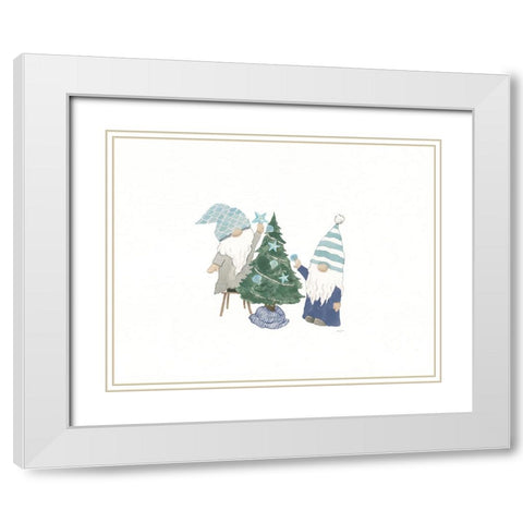 Winter Gnomes IV White Modern Wood Framed Art Print with Double Matting by Jackson, Jenaya