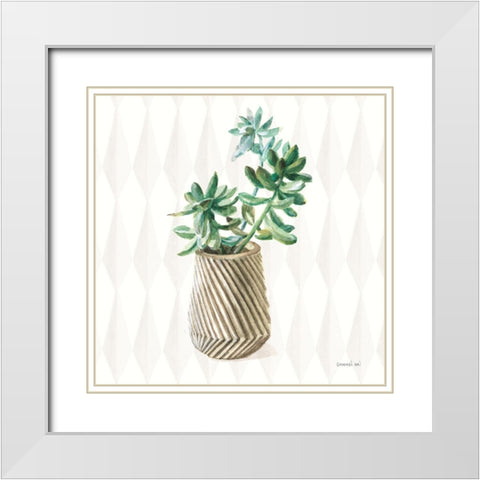 Desert Greenhouse X Sq White Modern Wood Framed Art Print with Double Matting by Nai, Danhui