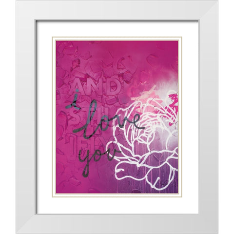 And Still I Fly White Modern Wood Framed Art Print with Double Matting by Youngstrom, Kent