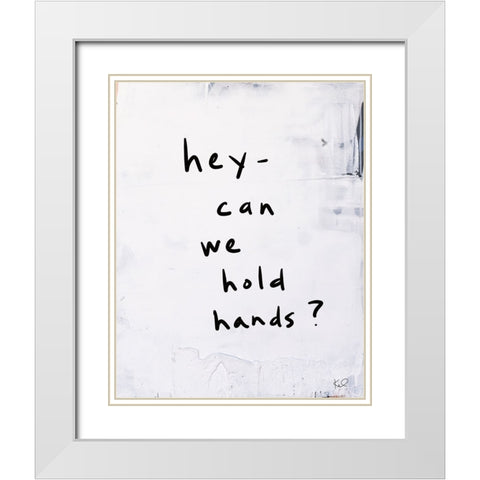 Hey III White Modern Wood Framed Art Print with Double Matting by Youngstrom, Kent