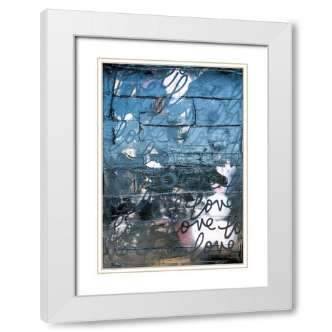 Love Graffiti White Modern Wood Framed Art Print with Double Matting by Youngstrom, Kent