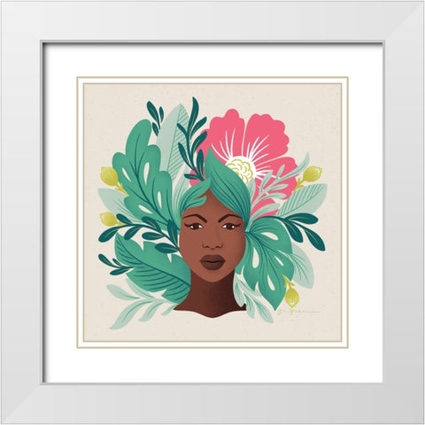 Lush Life VI White Modern Wood Framed Art Print with Double Matting by Graham, Gia