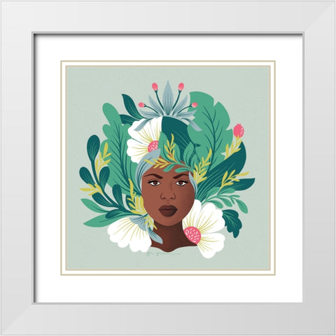 Lush Life VII White Modern Wood Framed Art Print with Double Matting by Graham, Gia