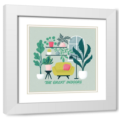 Lush Life IX White Modern Wood Framed Art Print with Double Matting by Graham, Gia