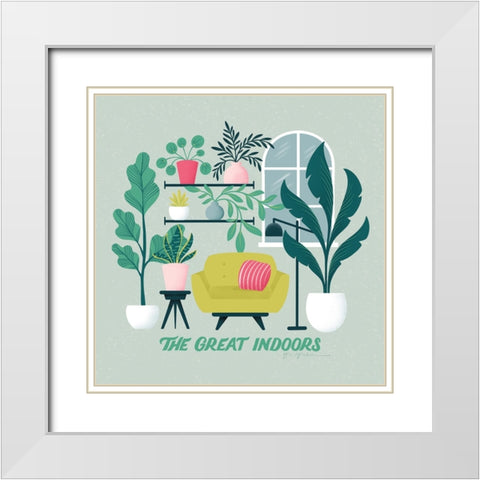 Lush Life IX White Modern Wood Framed Art Print with Double Matting by Graham, Gia