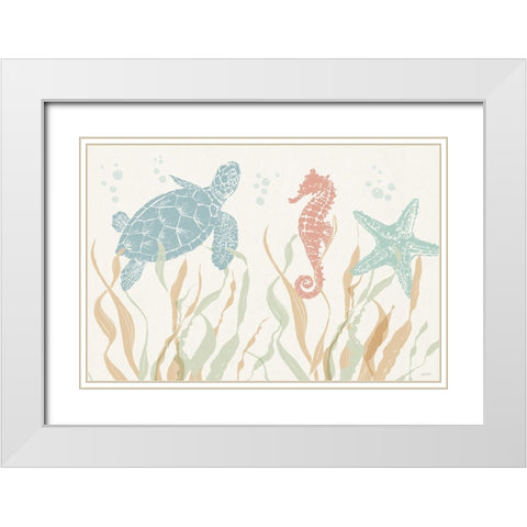 Seaside Style I White Modern Wood Framed Art Print with Double Matting by Tavoletti, Anne